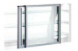 Portillons en plexiglass pour vitrine longueur 3000mm